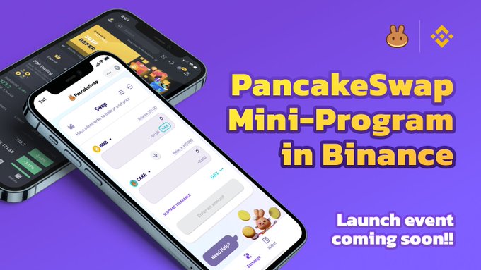 バイナンスとの提携発表
PancakeSwap Mini-Program in Binance
