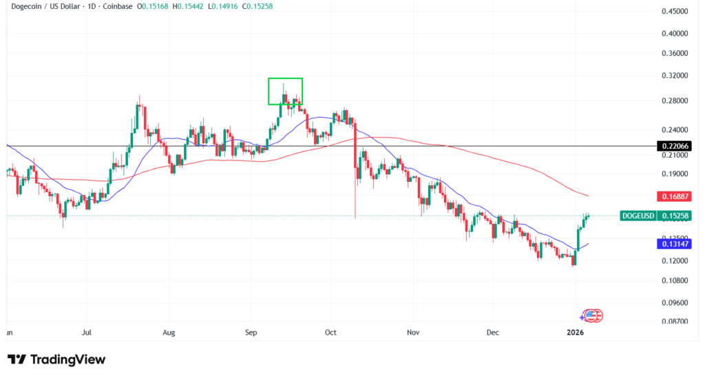 【1月最新】ドージコインのテクニカル分析①|短期的な予想・見通し